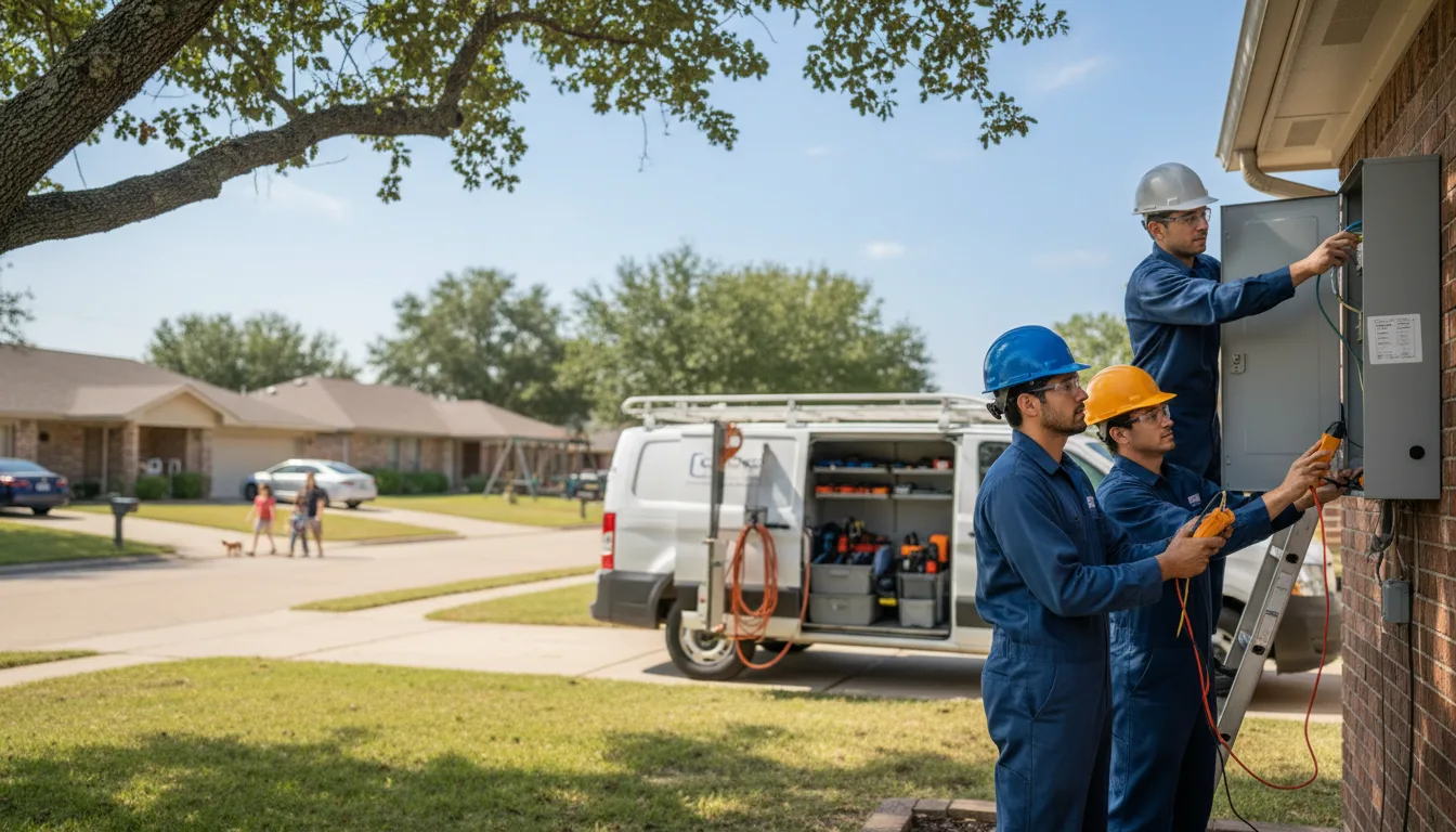 Certified electrician providing emergency electrical services in Bardwell, TX